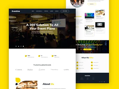 Event Management Landing Page clean clean ui design landing landing page landing page design ui ui design uiux user interface user interface design ux web design website