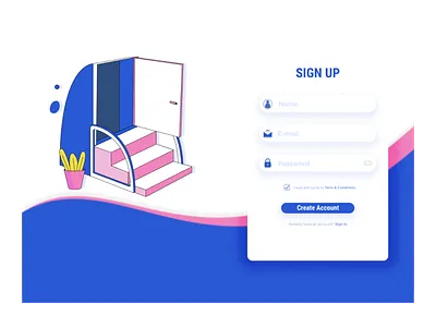Signing up Page Day1 app daily ui dailyui 001 dailyuichallenge design flat graphic design illustration illustrator minimal typography vector