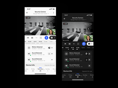 Security Camera app application behance camera camera app cameras concept dark design home layout light lock platform security security camera sketch smart home smarthome ui