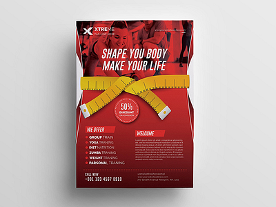 Fitness Flyer advertisement body building boxing club dance flyer fitness fitness flyer flyer gym gym flyer handout health health flyer instagram leaflet marathon martial arts martial arts flyer pamphlet poster