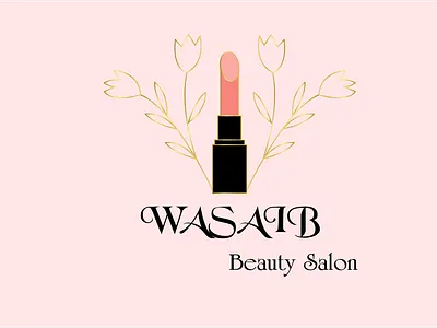 wasaib Beauty saloon logo beauty logo beauty parlour beauty salon branding fashion fashion brand fashion design flat logo vector