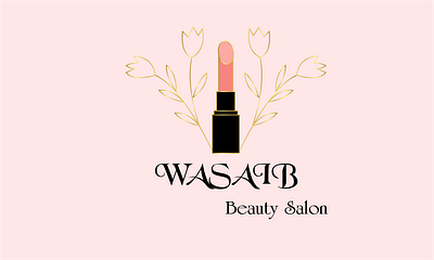 wasaib Beauty saloon logo beauty logo beauty parlour beauty salon branding fashion fashion brand fashion design flat logo vector