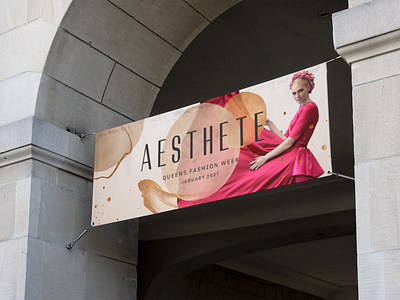 Aesthete: Queens Fashion Week – Event Banner banner couture design elegant event event banner event design events fashion fashion week haute couture marketing collateral promotions