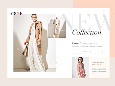 Ecommerce Fashion Hero app design branding concept design fashion fashion brand flatdesign homepage landingpage minimal minimaldesign typography ui uiux ux webdesign website