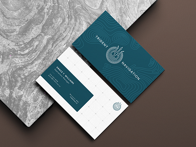 Trident Navigation – Business Card branding business card business card design business cards calling card logo design sea shipping company shipping line trident water