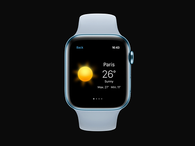 Weather app 3d aftereffects animation branding cloud darkui design effects illustration ios motion sun thunderstorms ui ux watch weather
