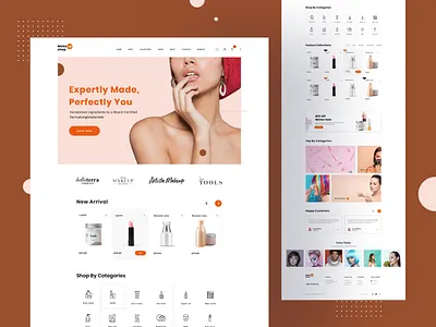 Cosmetics ecommerce Webdesign branding agency color cosmetic design designmind designmind agency ecommerce experience minimal pirala typography website