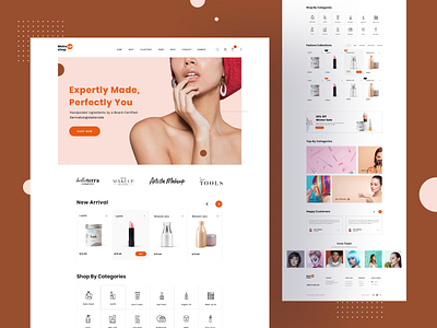 Cosmetics ecommerce Webdesign branding agency color cosmetic design ecommerce experience minimal pirala rijic rijicagency rijicdesign rijicdigital typography website