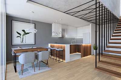 Interior Design of Duplex Apartment 3dmodeling architecture branding design efficiency energy illustration interiordesign interiordesigning render sustainable