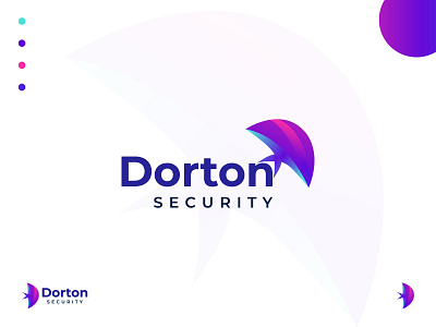 Dorton Security Logo Design for Antivirus Software Brand abstract logo antivirus brand design brand identity brand mark clean creative logo flat logo logo designer logo symbol logodesign logomarks logos minimalist modern logo modern logo 2121 security security logo