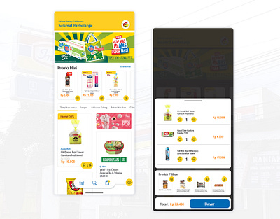 Indomaret UI Redesign cart design ecommerce interface shop shopping shopping app ui ux wishlist