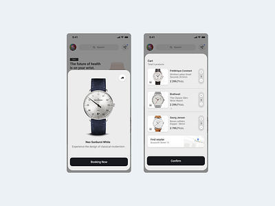 Watch Store app app design application clean dark app design human interface ios app ios app design mobile shop store ui uiux watch