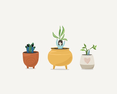 you grow girl design graphic design growth illustration plantillustration