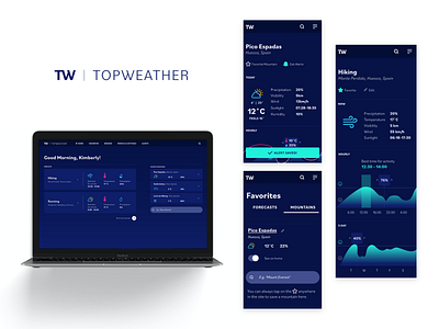 TopWeather app design logo minimal ui ux