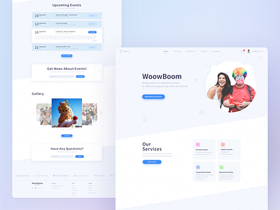 Website Concept Event Agency WoowBoom 01 figma figmadesign landing landing page landing page design landingpage ui ux design ui design ui ux uidesign uiux web web design webdesign website website design