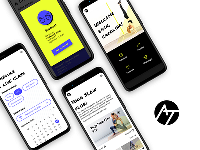 Action Team Fitness webapp app branding design fitness app logo minimal ui web