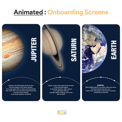 Know our Planets - Educational App animation app branding clean design earth educational imagination latest learning minimal mobile planets school science simple solar system space trend ux