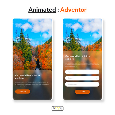 Adventors App for The Real Adventurers adventures app branding clean design explorer latest minimal mobile simple trend ui ux