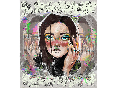 Glitch design digitalart digitalportrait glitch illustration illustrator portrait slovakia