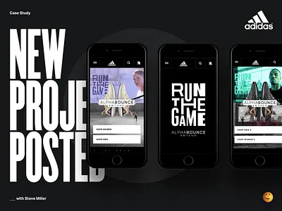 👟New Case Study 👟 adidas animation brand campaign case study design landing page project run shoe website