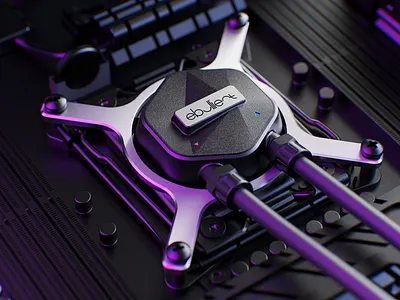 eBullient Precision Cooling Hardware computer cooling cpu design facets gpu hardware iconic industrial design minimal prism product design product development ux web workstation