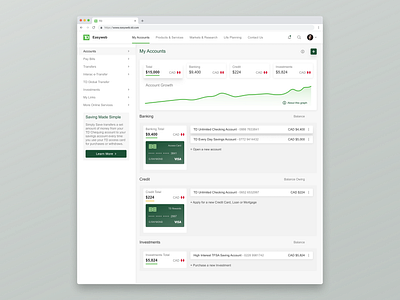 TD Easyweb Concept - Fill Page app design banking banking app finance financial app fintech product design td td bank toronto ui ui design ux visual design web design