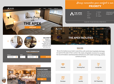 Hotel web design ui ux web website