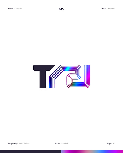 TICKET721 - Branding Logo (Light Theme) blockchain branding brandinglogo ethereum holographic holographiclogo iridescent logo logotype marketplace ticket ticket721
