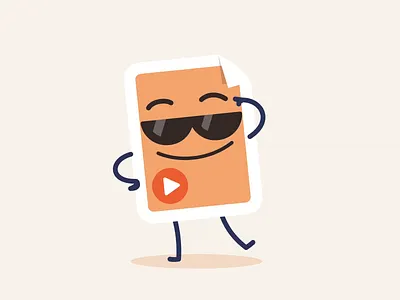 #4 - Hop to the app after effects animation app character glasses hand jump list loop morph phone sway