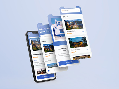 Real Estate Mobile Application Layout With An Engaging Interface figma mobileapp mobileappdesign mobileui ui ux