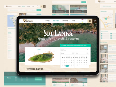 Beachfront Travel Website UI/X branding data visualization design information design interface ui ui design user interface design ux website