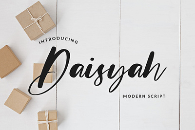 Daisyah Modern Script Font beautiful brush calligraphy font foundry hand handwritten lettering ligature luxury modern script signature typography wedding