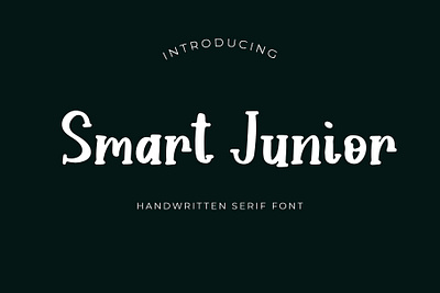 Smart Junior Handwritten Serif Font brand branding children display font food game hand handwritten lettering logo modern pathfinderstd playful sans serif vintage