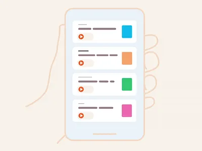 #5 - Click to listen after effects animation app click hand loop morph phone