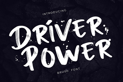 Driver Power Brush Grunge Font brand branding brush car extreme fitness font grunge gym hand handwritten lettering logo modern pathfinderstd sans serif sport