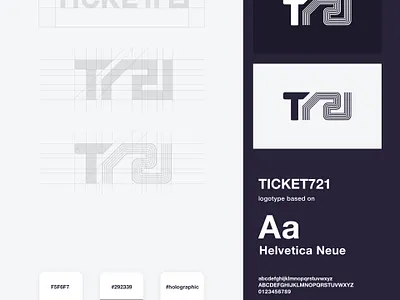 TICKET721 - Branding Logo (Constructions) bading blockchain blockchainproduct brandinglogo construction font fontlogo logo logoconstruction logotype marketplace shape ticket ticket721