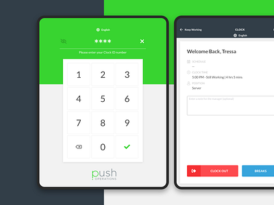 Time Clock App app app design app designer employee payroll push schedule time clock