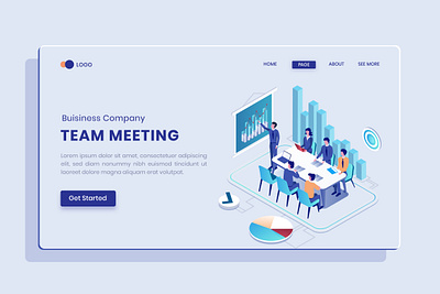 25 Vectors Business Isometric Vector business character concept design flat health illustration isometric landing online vector website