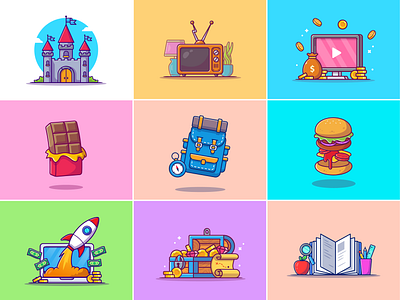 #RandomCatalyst part 1 😹 adsense business castle chocolate compass computer diamond gold hiking icon illustration launch logo money retro rocket start up technology television treasure