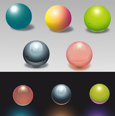 A set of three-dimensional balls made of different materials abstract background balls design graphic graphic design graphicdesign illustration set symbol texture textures vector