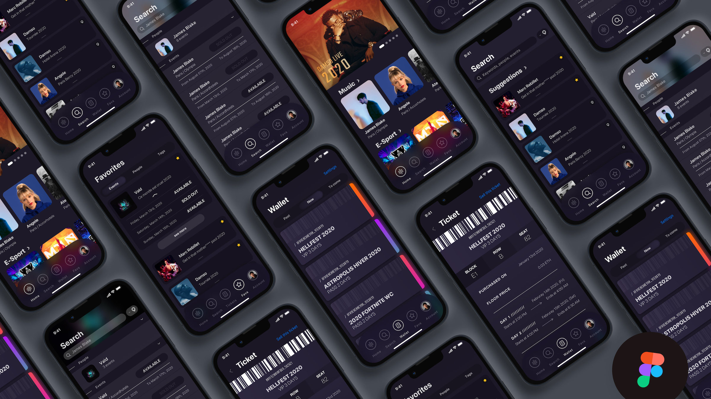 TICKET721 - Blockchain Ticket App - UI Branding blockchain blockchainapp blur branding cards cover cryptoticket darkpurple darktheme darkui ethereum event glass hero marketplace ticket ticket721 ticketmarketplace ui userinterface