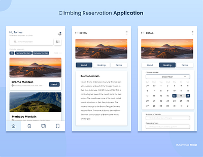 Climbing Reservation Application app design minimal mobile app mobile ui ui