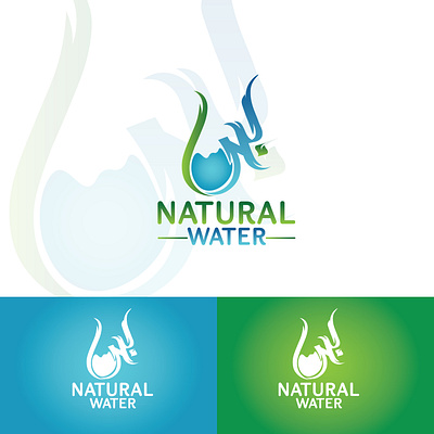 Baher natural water graphic logo natural logo water