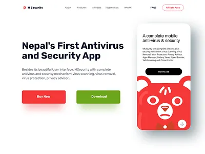 Security App & Website Landing Page Design header design landing page header design landing page header design security ui vpn