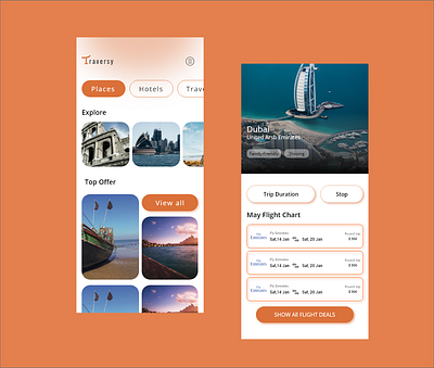 Travel App android app branding design graphic design illustration logo typography ui uidesign ux design web