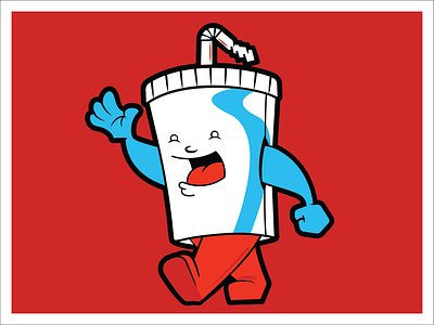 Cole A. cartoon case study character coke cola cup design fizzy food illustration junk junky mascot pop soda