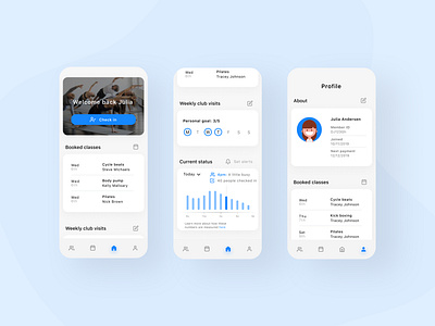 Gym App app design fitness product design ui userinterface ux workout