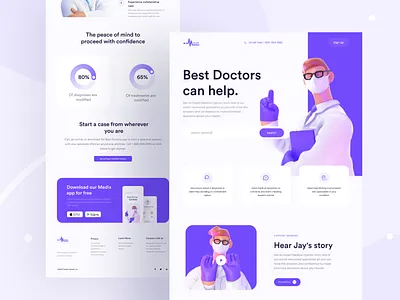 Medix Webdesign clean design designmind doctor doctor appointment doctors health illustration interface landing minimal product uigeek web webdesign
