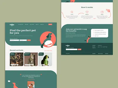 Boop Branding & Website Design branding design homepage interface landing page logo pets ui ux vector web