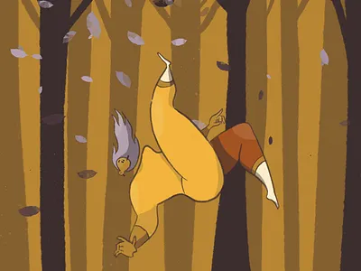 Fall autumn characterdesign dream fall fall2020 falling forest illustration